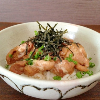 火を使わない☆わさびマヨの焼鳥丼☆